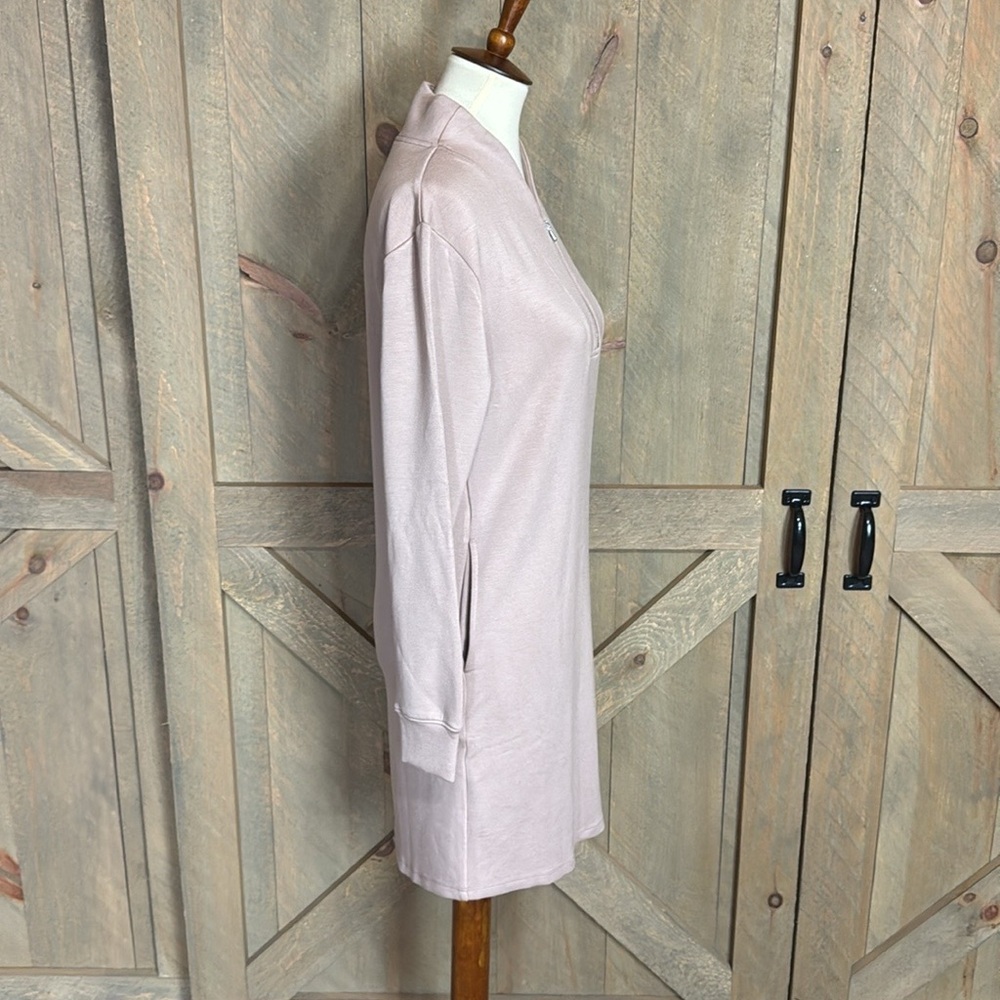 Softies Dreamtech 1/4 zip tunic lounger / dress Size XS Coco / mauve color - Picture 5 of 12